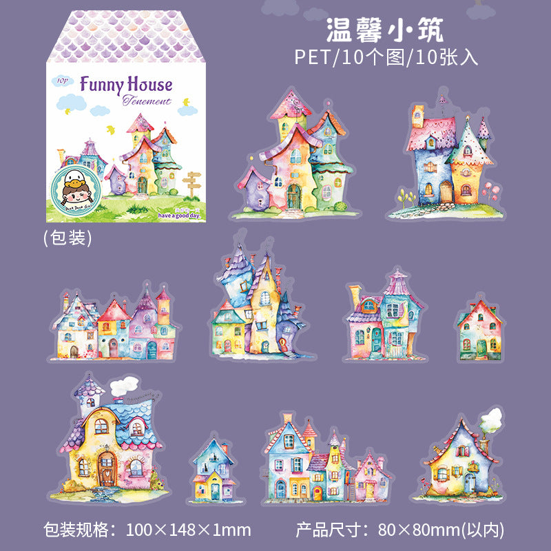 Fun House Series PET Stickers - ViktaShop