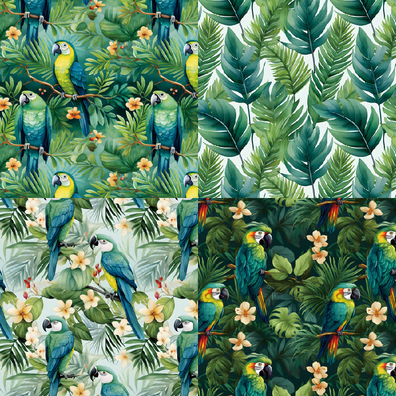 Jungle Background Paper – Single-Sided, 24 Sheets - ViktaShop