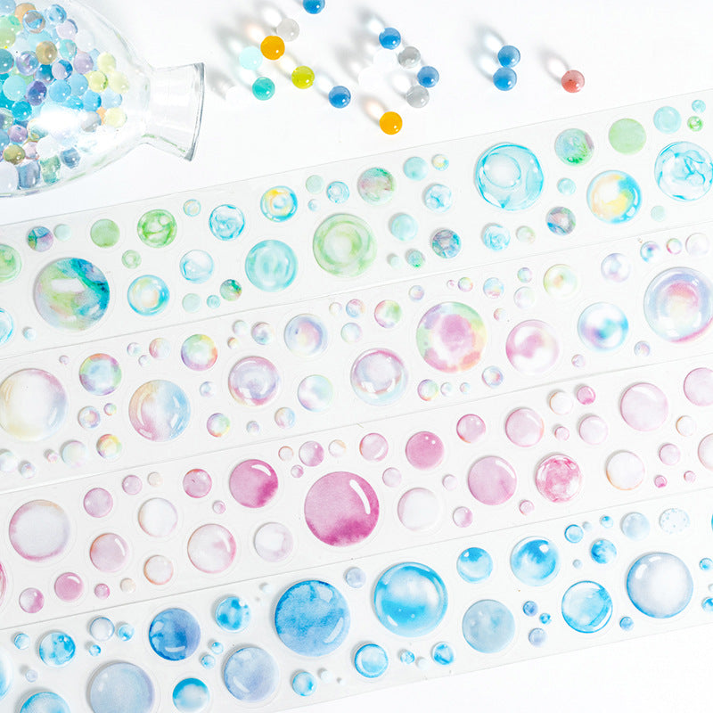 Floating Bubble Series – Die-cut PET Tape for Hand Account Decoration, 2m - ViktaShop