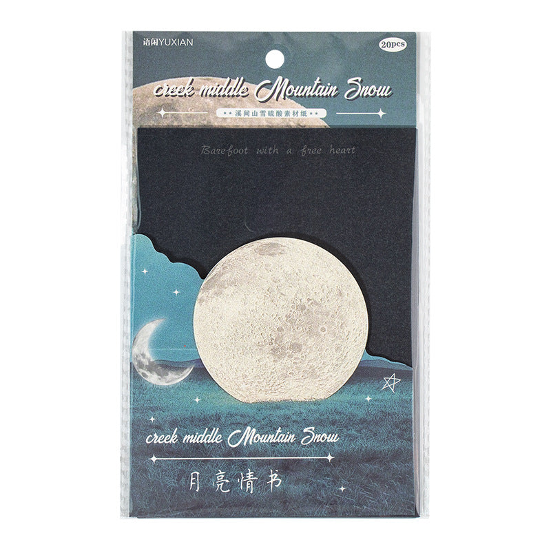 Acid Paper Pack – Brook Mountain Snow Series, Ins Style Collage Base Paper, 20 Sheets - ViktaShop