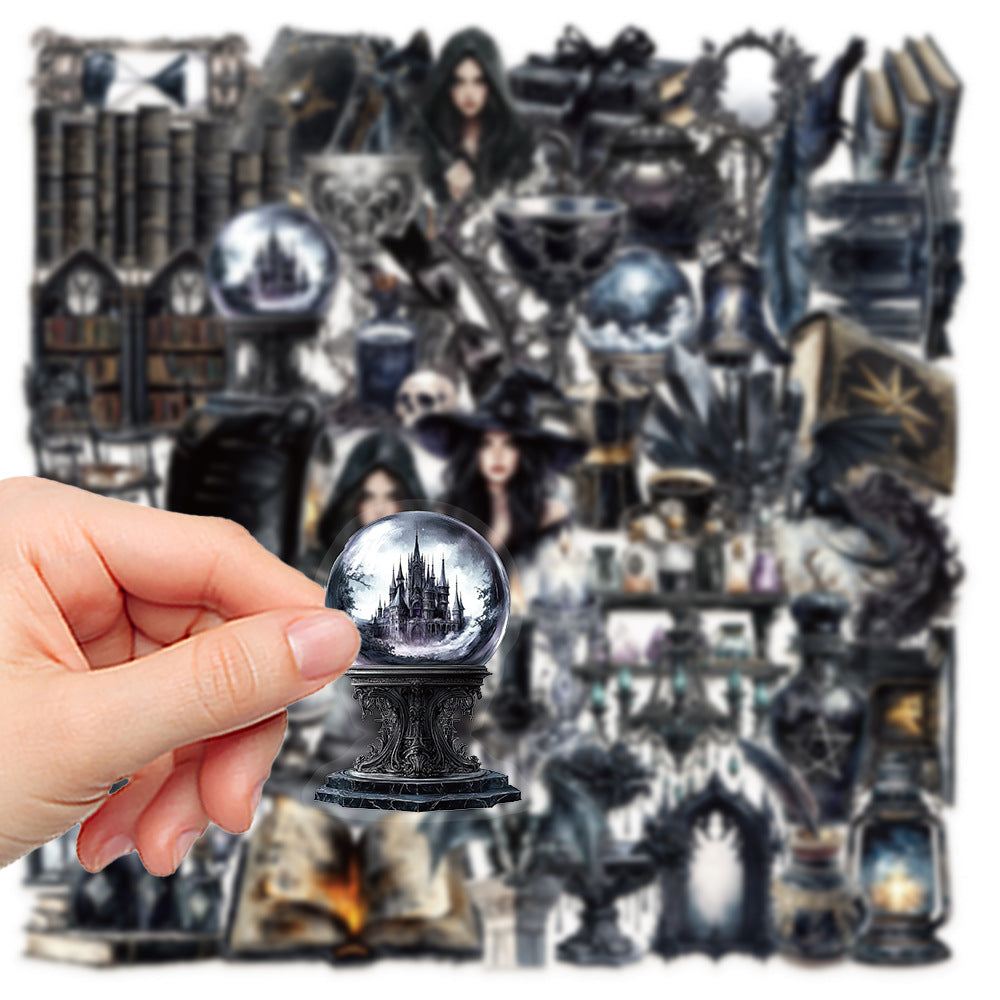Retro Magic Stickers – Decorative Stickers, 50 Pcs - ViktaShop