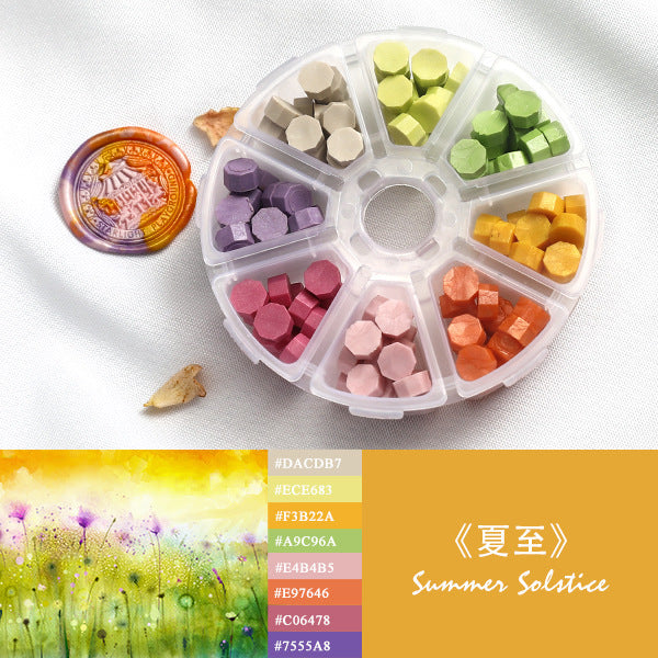 Vintage Transparent Fire Paint Wax Granules Set with Gold Powder - ViktaShop