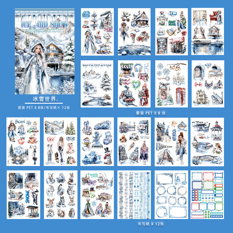 Ice and Snow World Landscape Sticker Book - ViktaShop