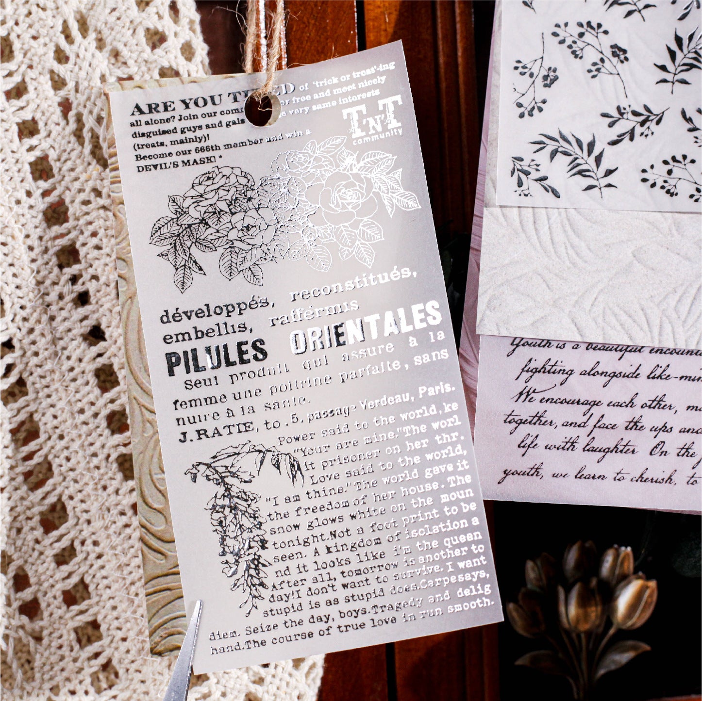 Floral Paper Tape - 2m - ViktaShop