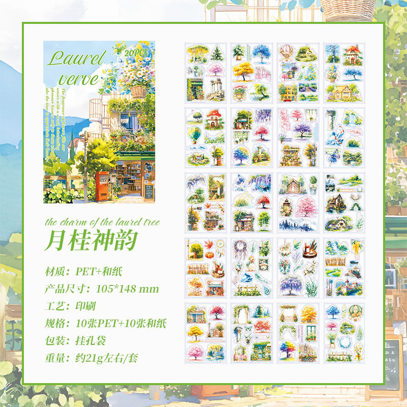 Transparent PET Waterproof Sticker Book - DIY Retro Diary Stickers, 4 Options - ViktaShop