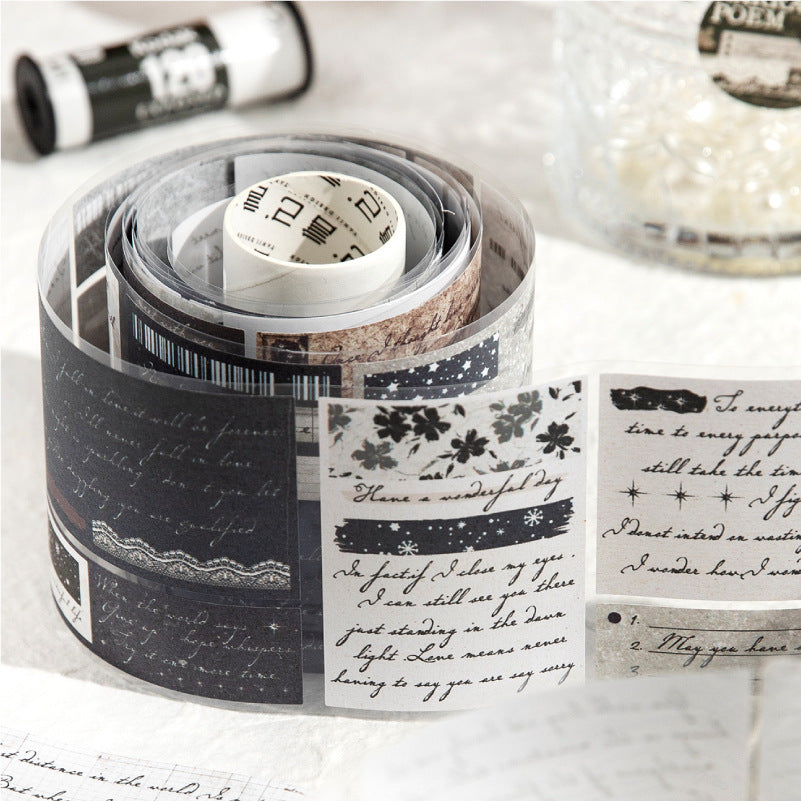 White Leather Tape – Retro Ultra-Long Die-Cut Cycle Tape, 1m - ViktaShop
