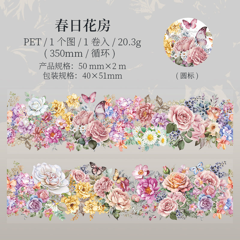 PET Tape - Flower Four Seasons Series, 350mm - ViktaShop