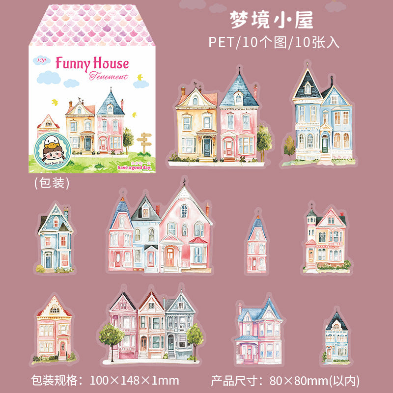 Fun House Series PET Stickers - ViktaShop