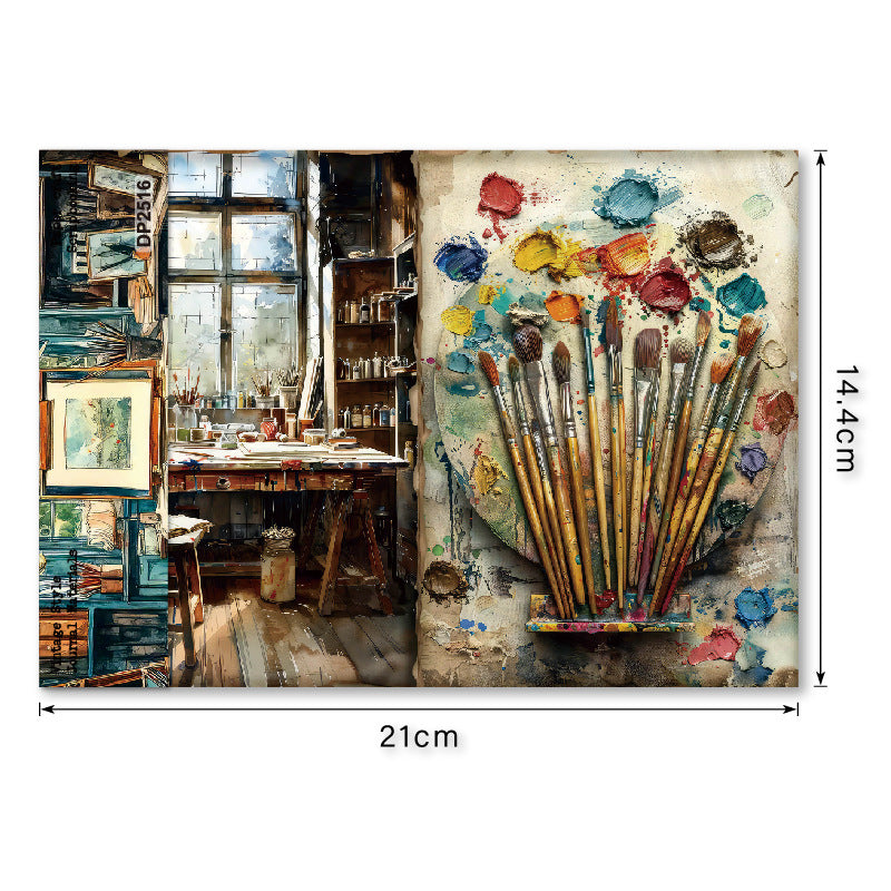 Vintage style Material background Paper A5