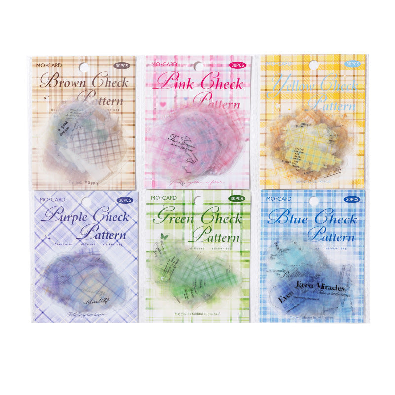 Ink Watercolor Gradient Pet Sticker 30 Pcs