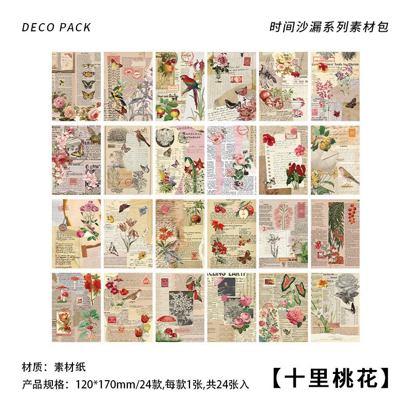 Retro decorative material paper
