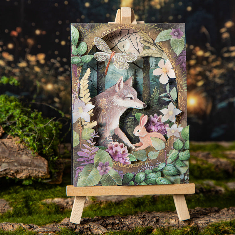 Night Forest Series Retro Material Book 6 Styles 30 sheets