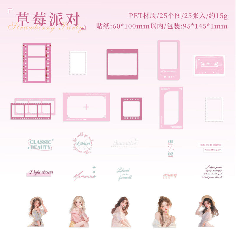 Film Memories Series Character Pet Stickers 25 Pieces