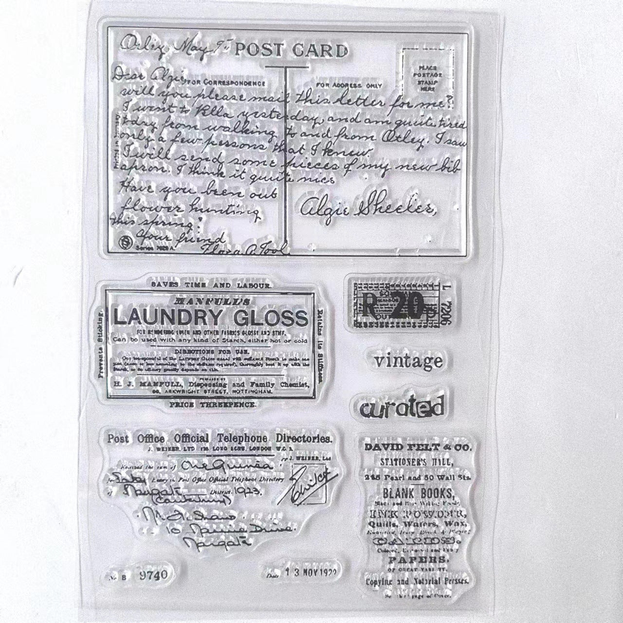 Transparent English Text Seal, Clear Stamp for Scrapbook & Journal DIY - ViktaShop