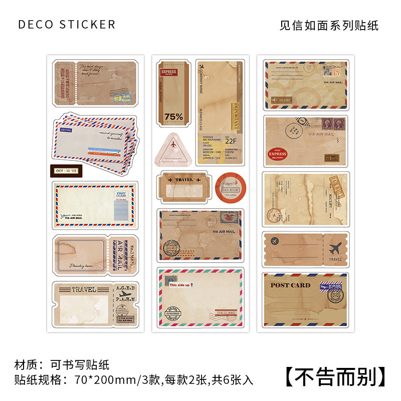 Writable Stickers, Retro Collage Series, 4 Options - ViktaShop