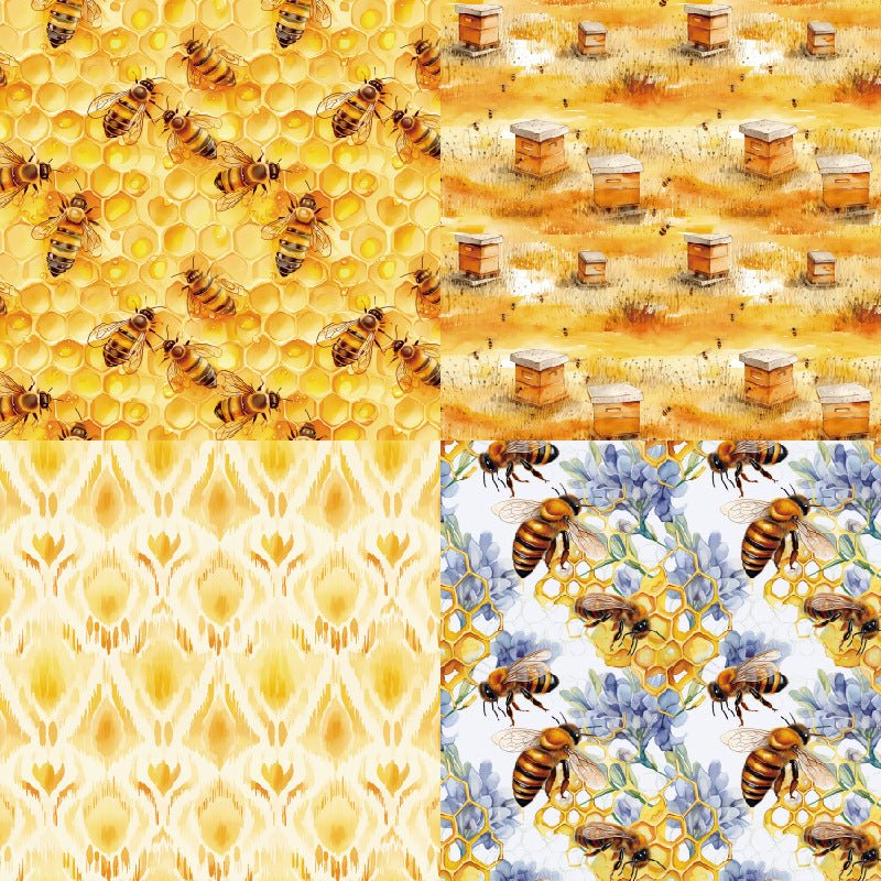 Honey Background Paper – Single-Sided, 24 Sheets - ViktaShop