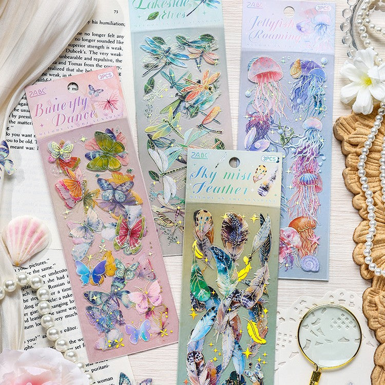 Sky Roaming Butterflies PET Sticker Pack, 4 Options - ViktaShop