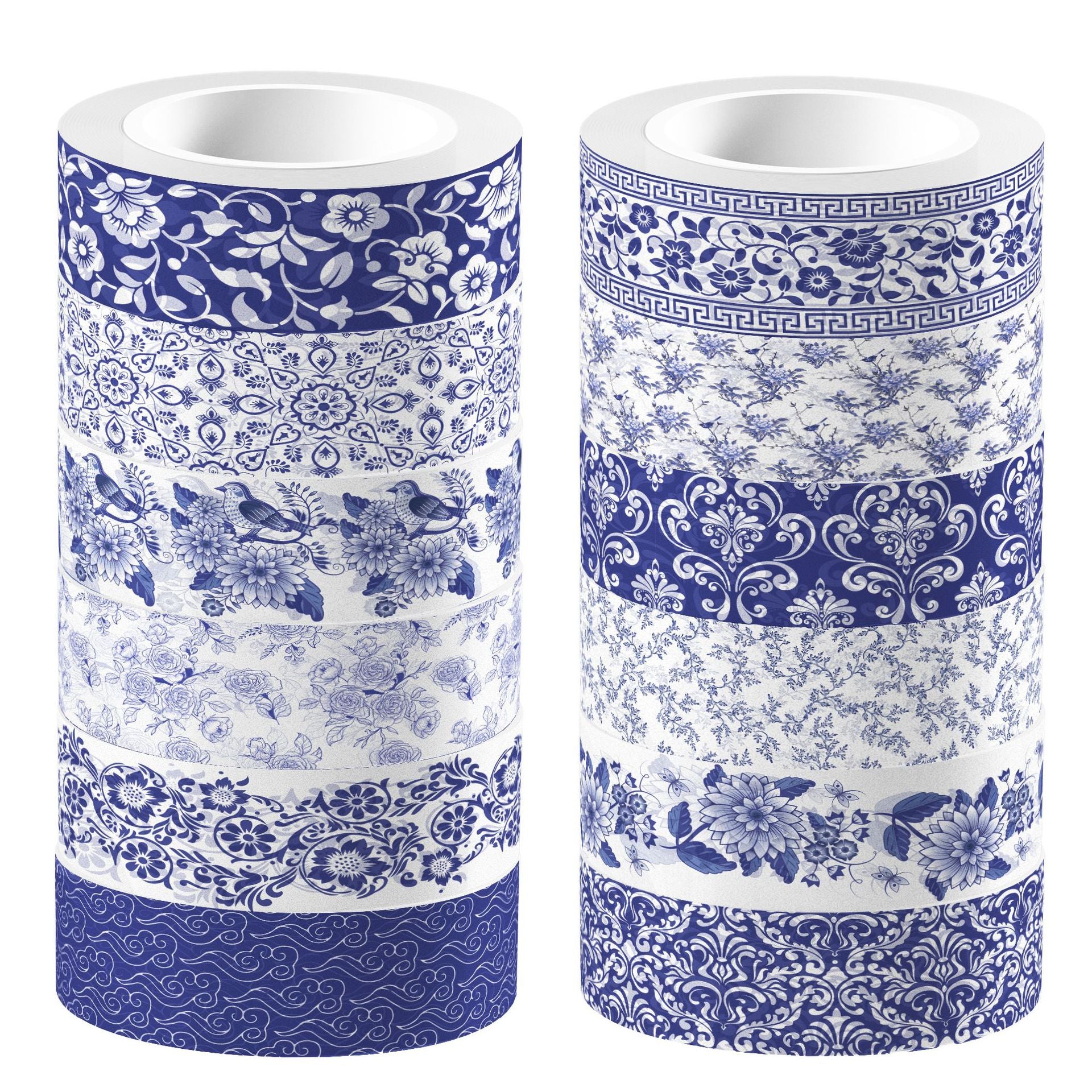 Blue and White Porcelain Chinoiserie Washi Tape - ViktaShop