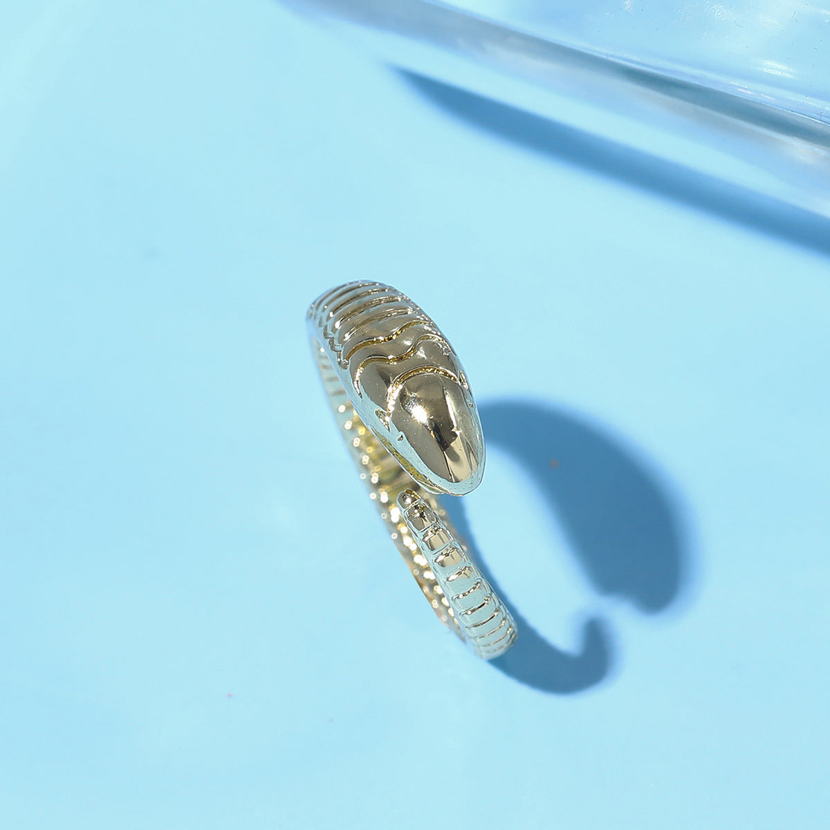 Gold Plated Snake Ring – Adjustable, 10 Options - ViktaShop
