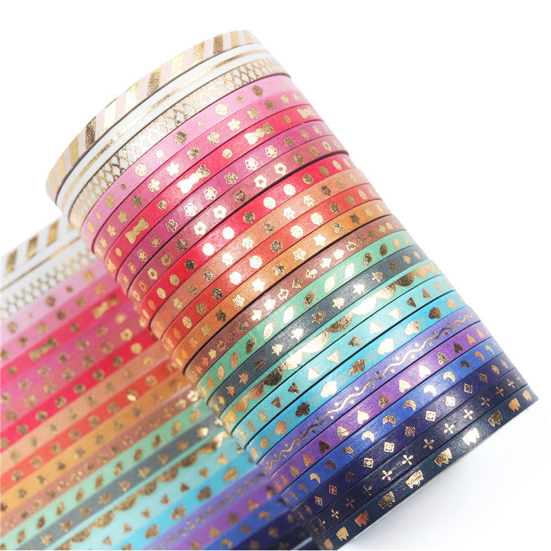 Gold Stamping Paper Tape Set, 24 Colors - ViktaShop