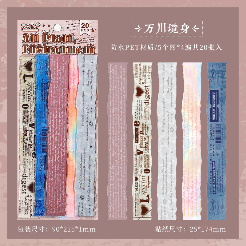 Cross-Border Long PET Stickers - ViktaShop