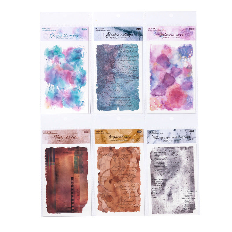 PET Stickers – Watercolor Retro Decorative Set - ViktaShop