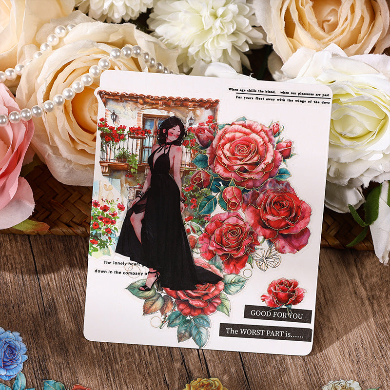 Rose Foil Stickers – PET Waterproof Cut Film, 6 Options - ViktaShop