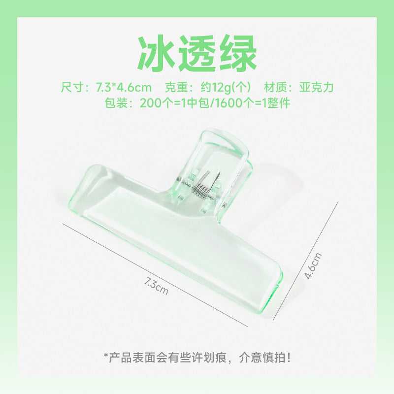 Transparent Acrylic Jelly Clip – Long Tail Stationery Clip - ViktaShop