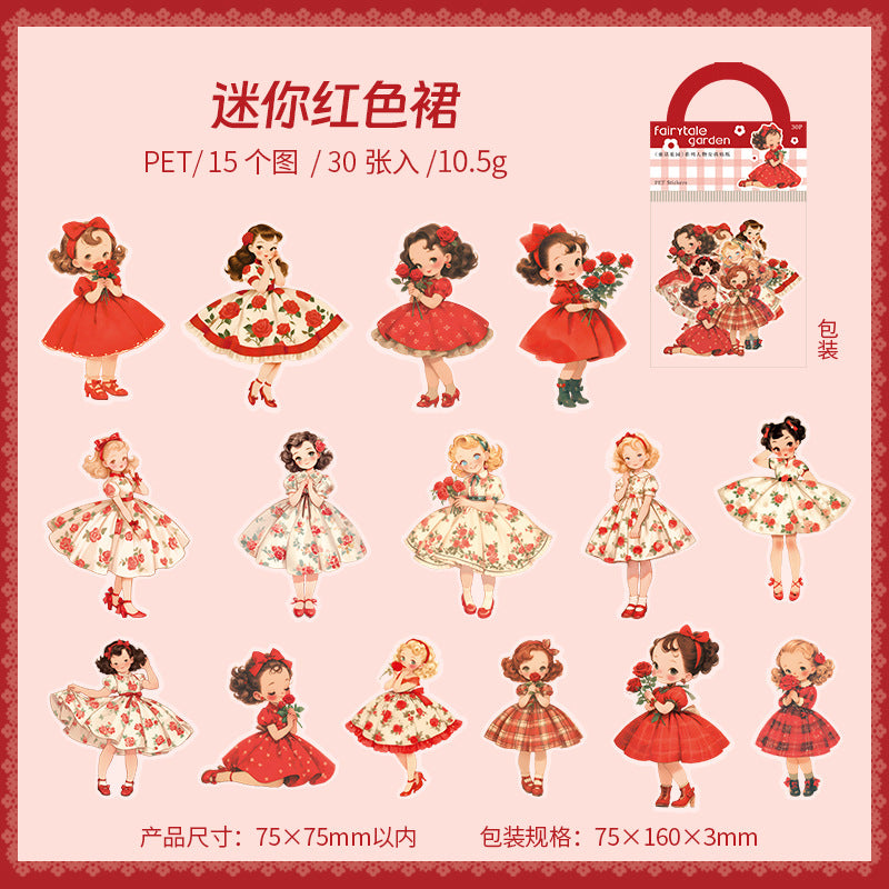 Fairy Garden Series, Cute Characters Sticker Pack, 6 Options