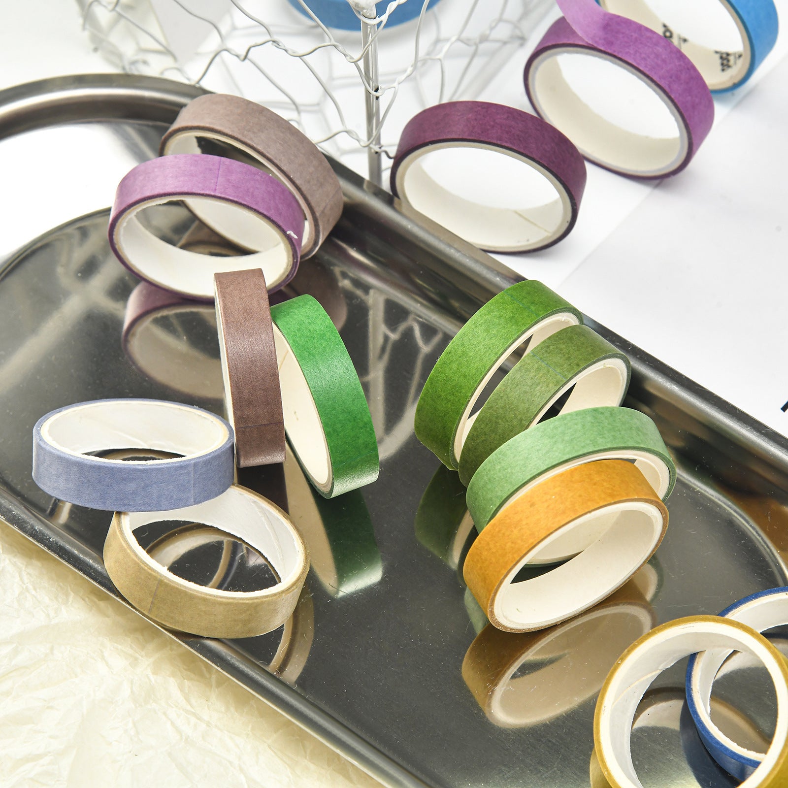 Solid color paper tape set