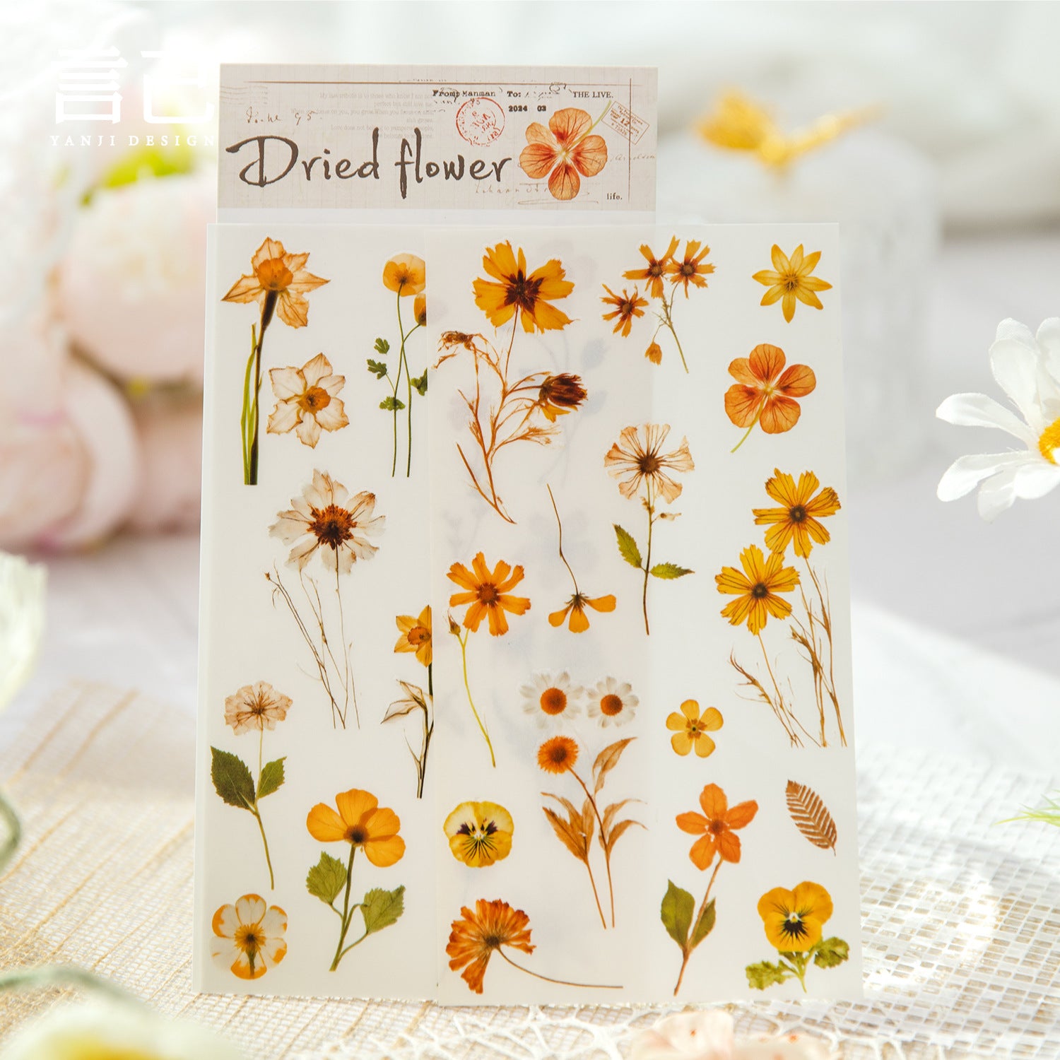 Romantic Series Transfer Stickers - Flower Themes - ViktaShop