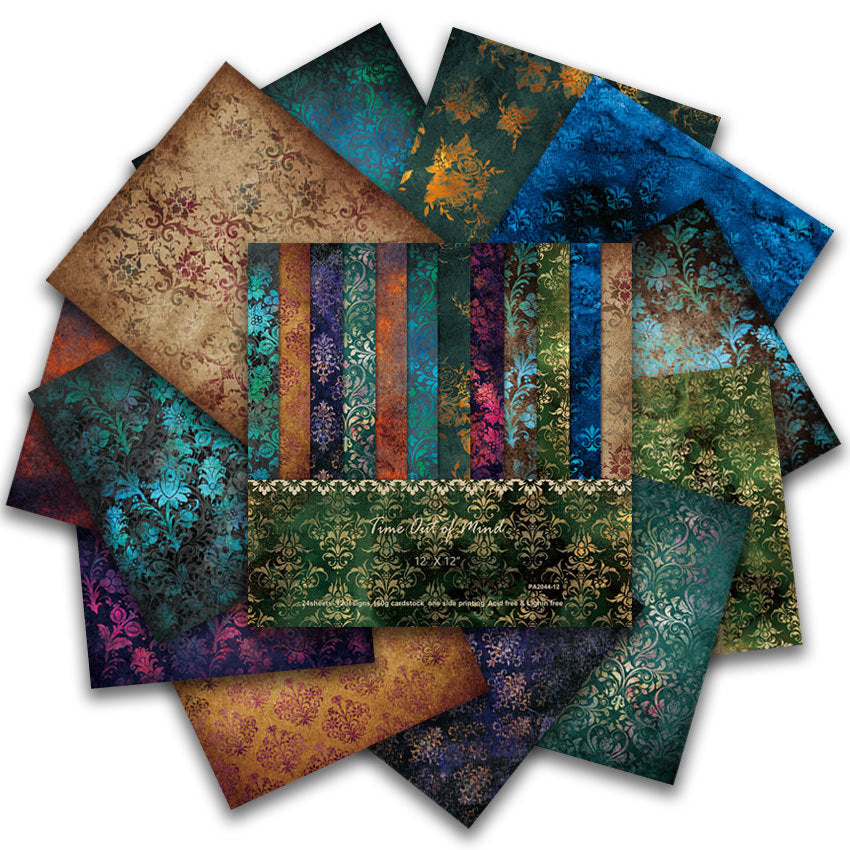 Colorful Retro DIY Background Pattern Paper - 24 Sheets - ViktaShop