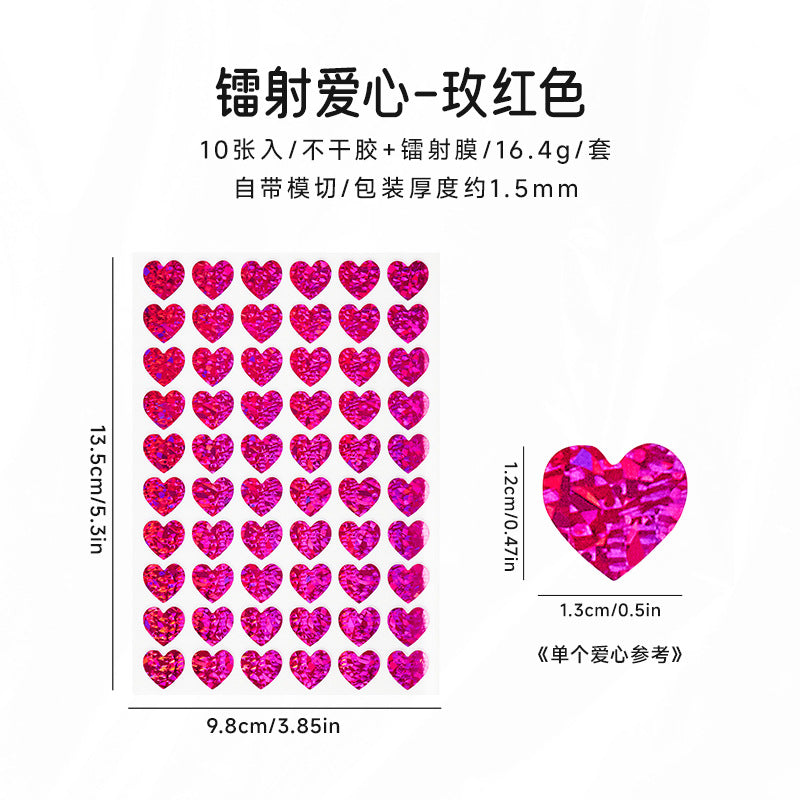 Laser Love Stickers – Small Valentine’s DIY Diary Decoration - ViktaShop