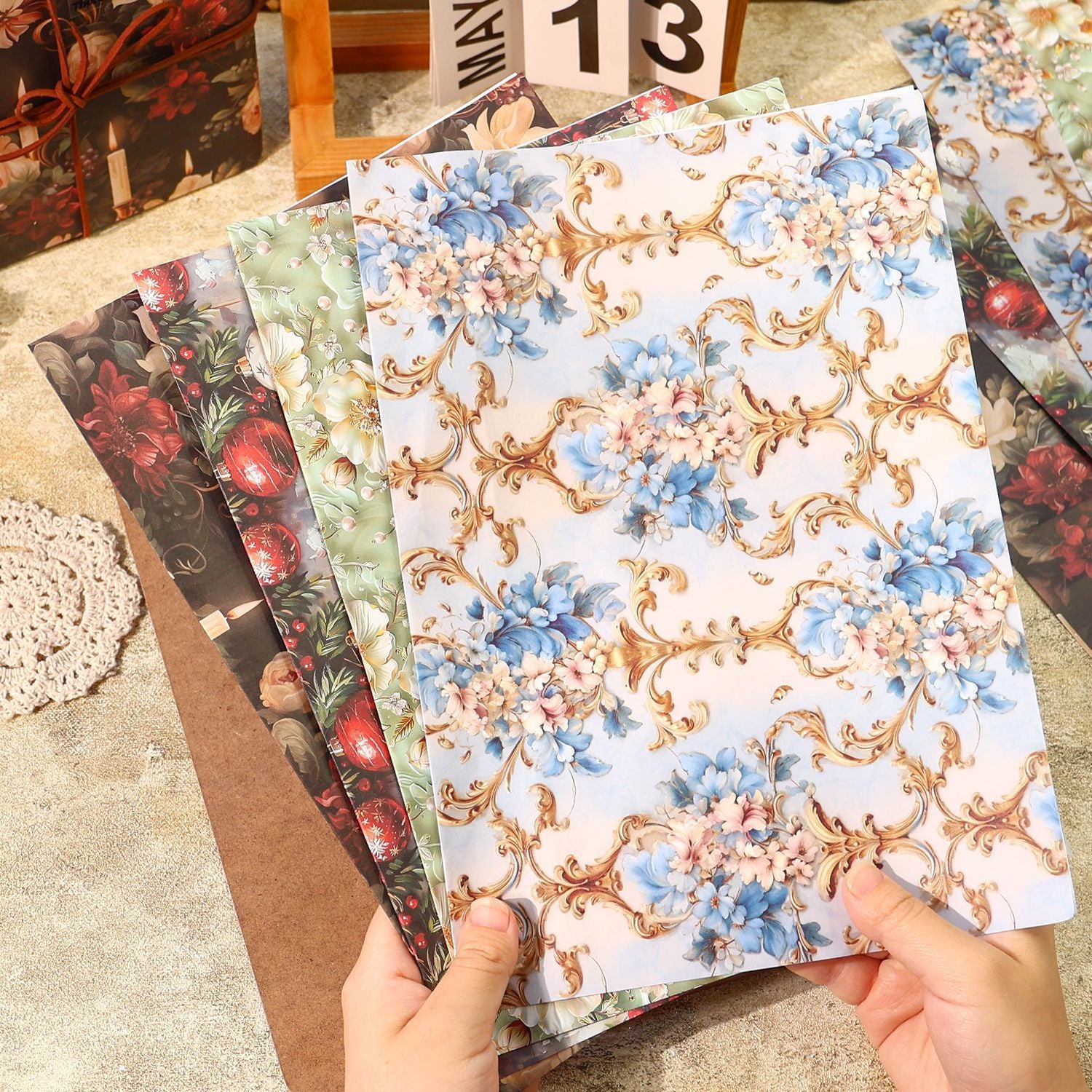 Ancient Forest Wrapping Paper, Christmas Decoration, 5 Pcs - ViktaShop