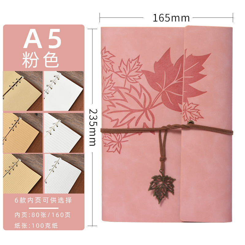 Retro Strap Loose-Leaf Notebook – Travel Day Journal - ViktaShop
