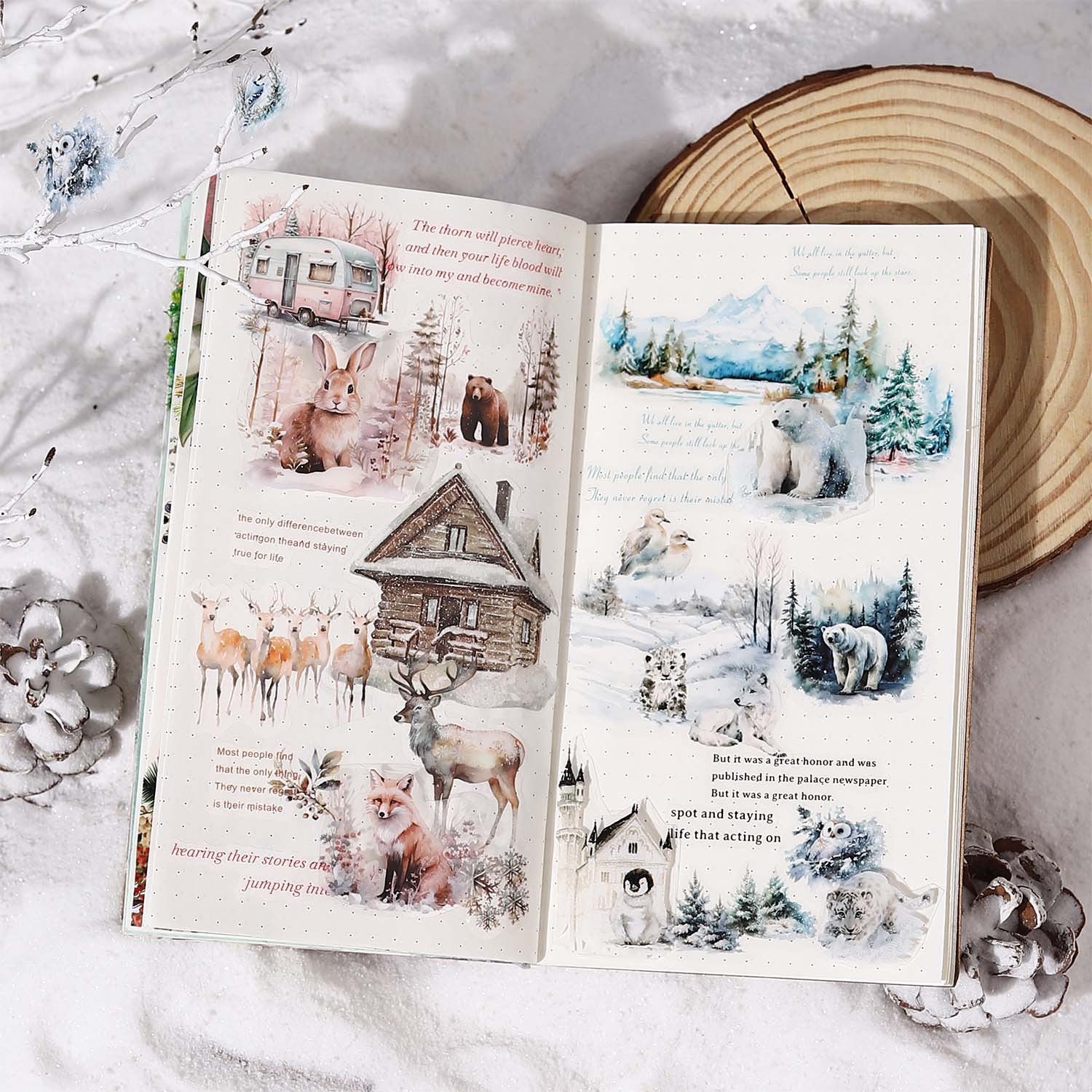Snow Country Forest Series – PET Tape, Winter Landscape, 2m - ViktaShop
