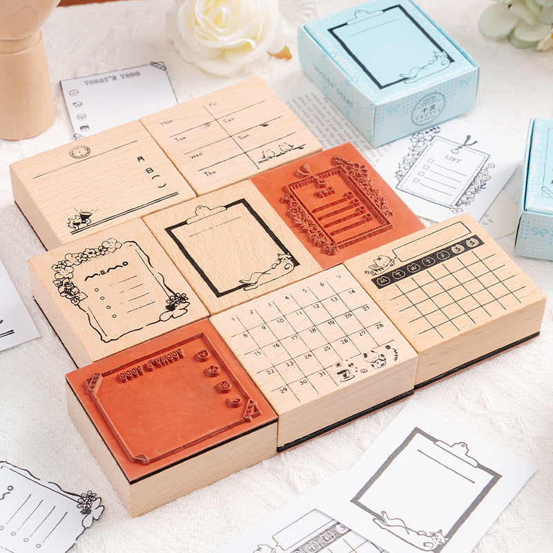 Hand Account Wooden Seal - Week, Month, Day Planner - ViktaShop