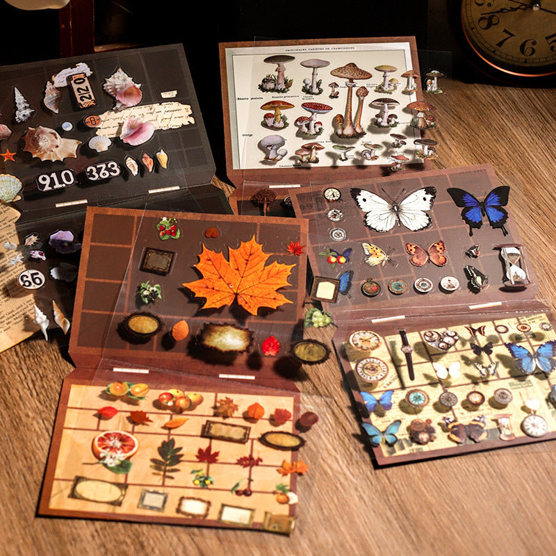 Old Wooden Label Box Series PET Die-cutting Sticker, 4 Pcs - ViktaShop