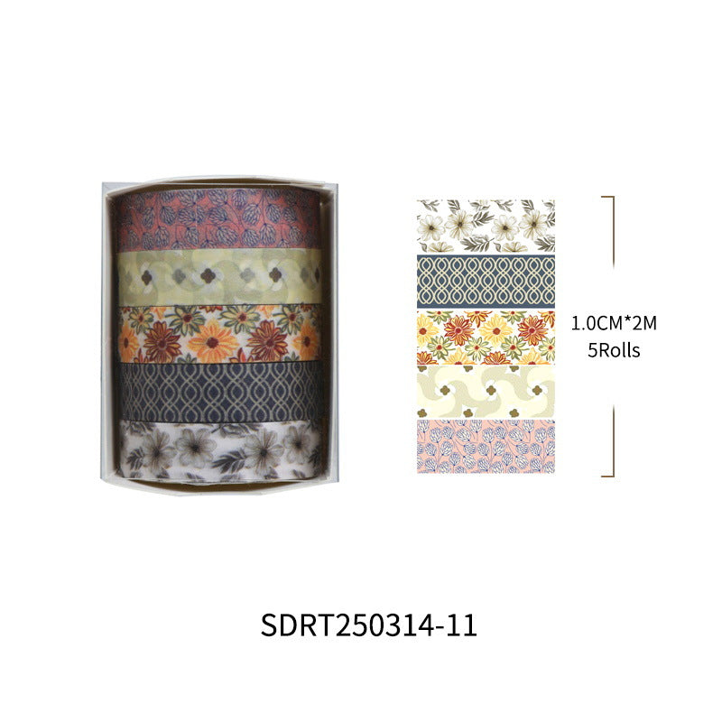 Message Series Washi Tape Set – Creative Background Design, 12 Options - ViktaShop