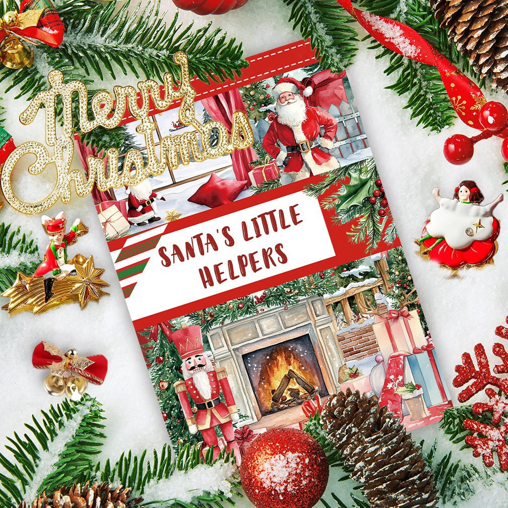 Christmas Retro Sticker Book – Flower PET Stickers - ViktaShop