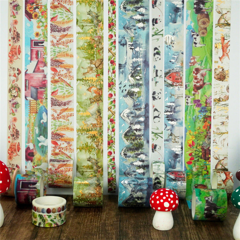 Butterfly Forest Plant Flower Retro Washi Tape – DIY Handbook Tape - ViktaShop