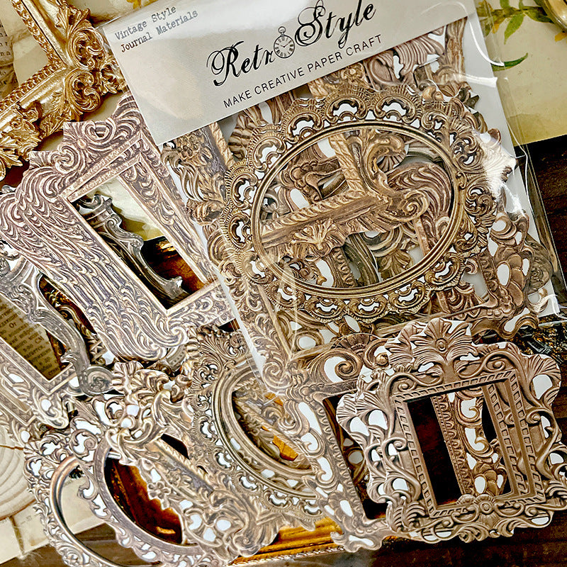 Retro Hollow Frame – Card Material Background Paper, 30 Pcs - ViktaShop