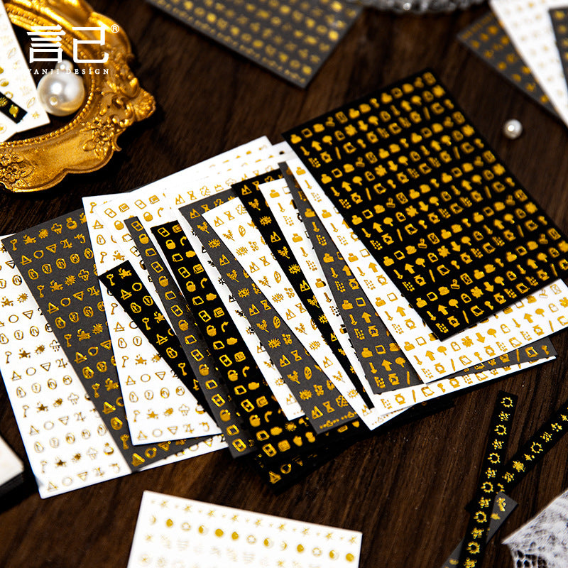 Stamping Material Note Pad Star Night Series Paper Stickers 32 Pieces in 4 Styles