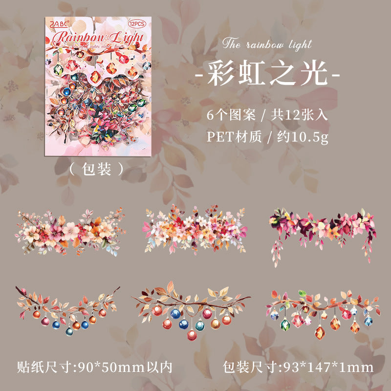 Waterproof PET Laser Stickers – Lamp & Starfish Retro Series, 6 Options - ViktaShop