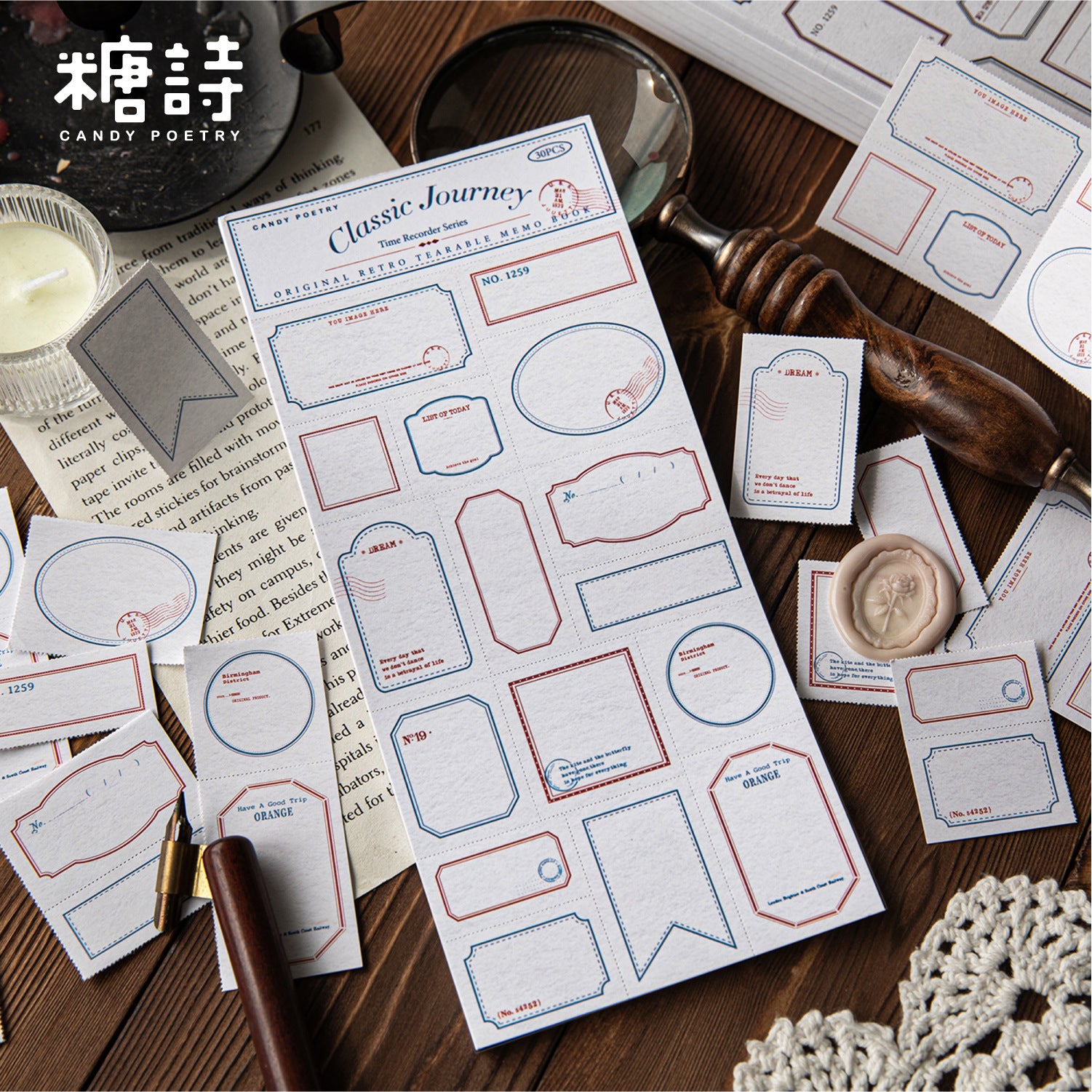 Time Recorder White Kraft Notepad - Pressed Line Series, 6 Options - ViktaShop