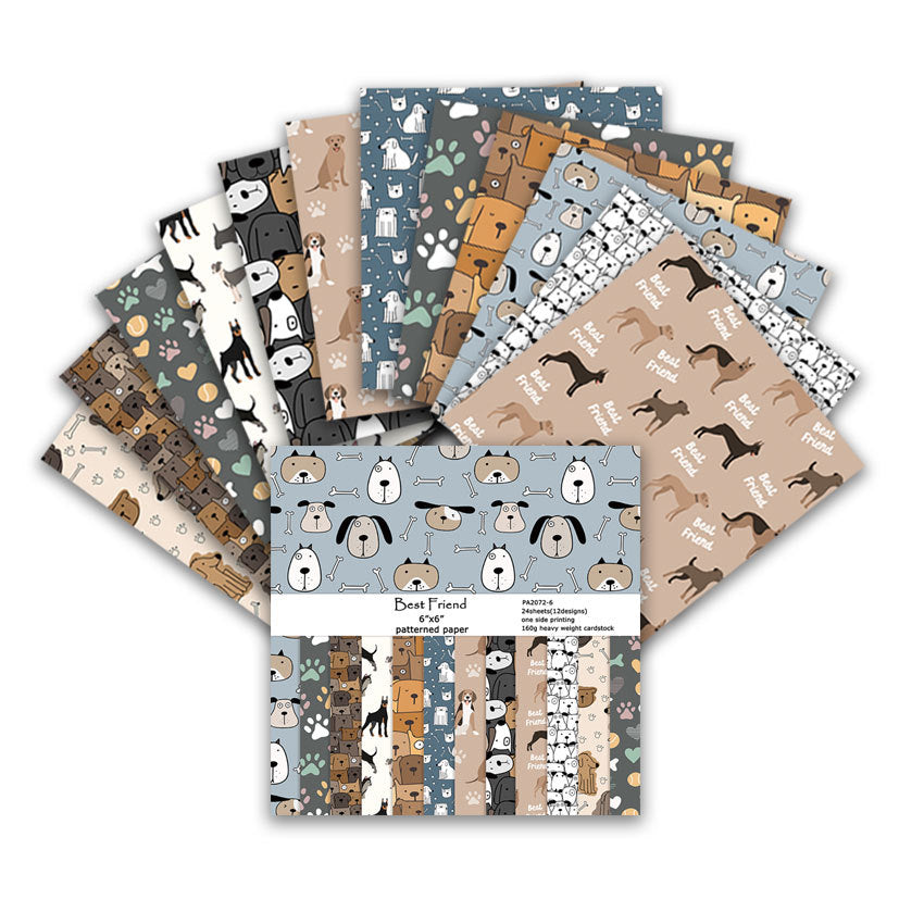 Best Friend Single-Sided Pattern Paper for DIY Album & Scrapbook - ViktaShop