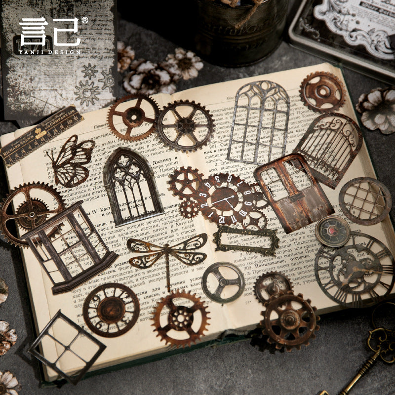 Retro multi-material paper 158 psc