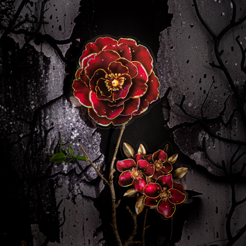 Flower Blooming Moment Series  Large Stickers 10 Psc