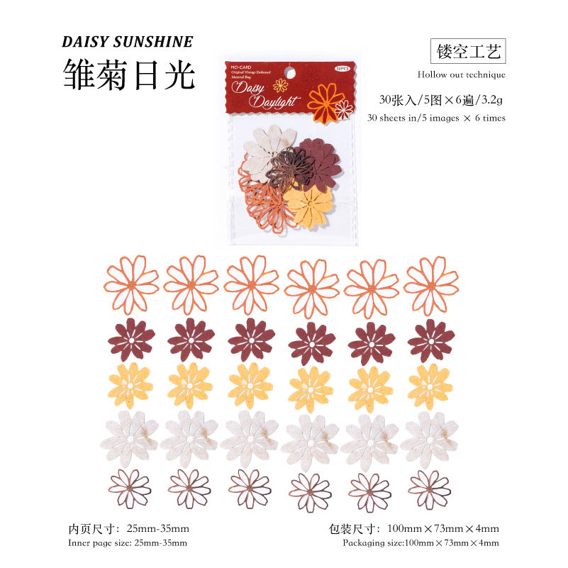 White Kraft Paper Hollow Material - Flower Pickup Serie - ViktaShop