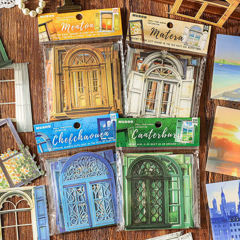 Material Package – Small Town Window Retro, 4 Options - ViktaShop